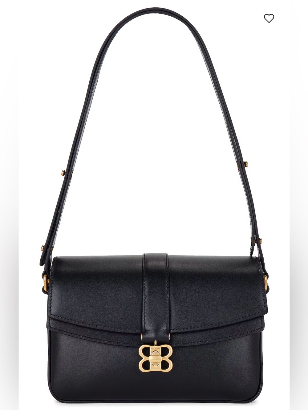BALENCIAGA Black Leather Lady Small Flap Bag